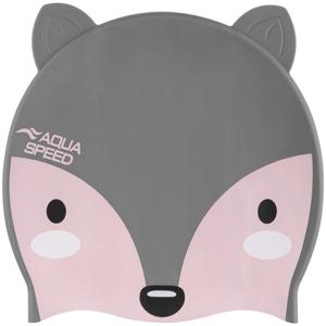 Шапка для плавання Aqua Speed ZOO FOX  9815 лисиця, сірий Діт OSFM